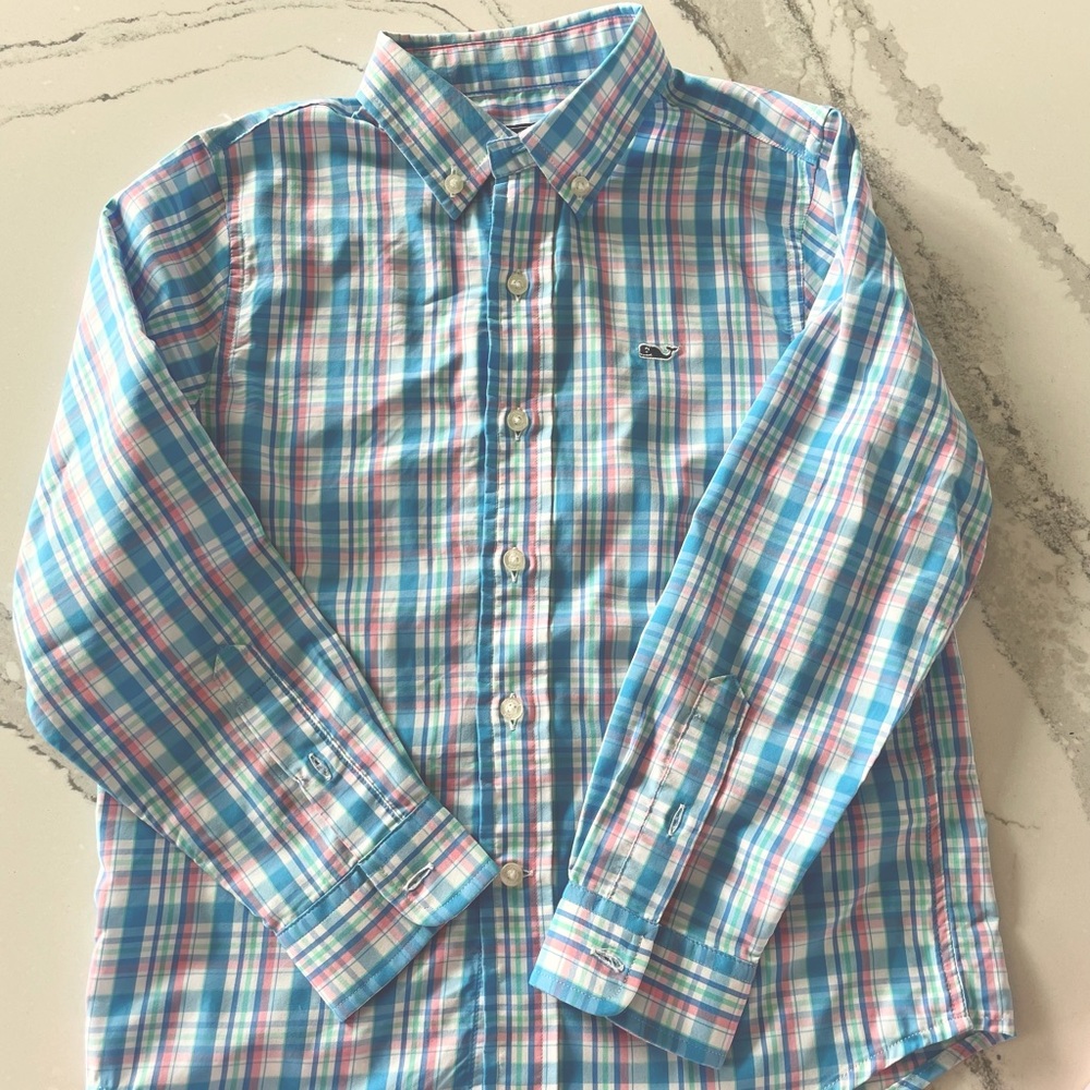 Boys Vineyard Vines Whale shirt size 7